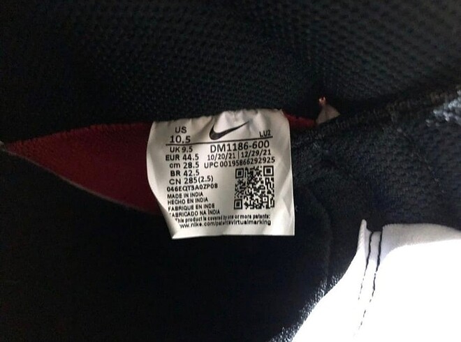 44 Beden kırmızı Renk Nike court vision mid