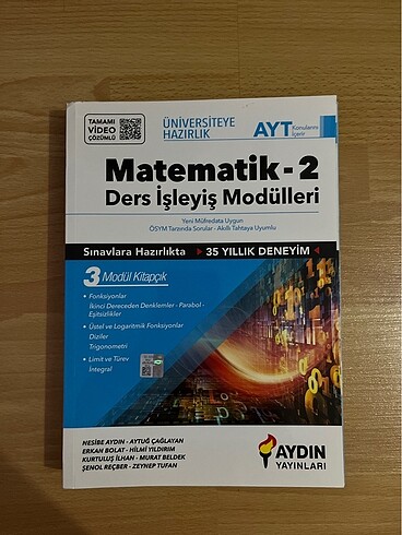 Aydın AYT Matematik-2 Ders İşleyiş Modülleri