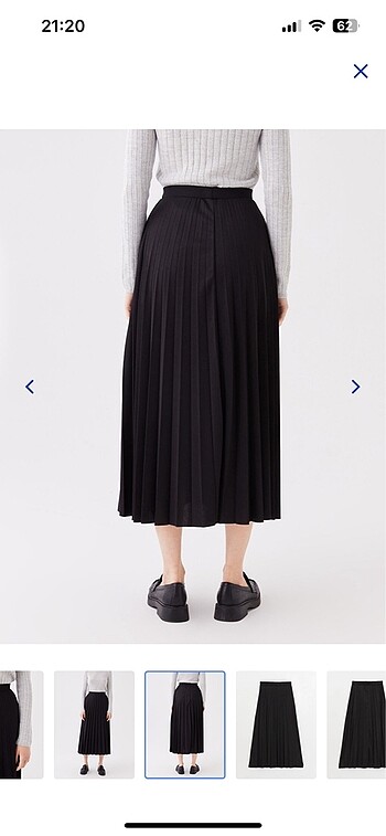 38 Beden siyah Renk LCW Modest Pileli Etek