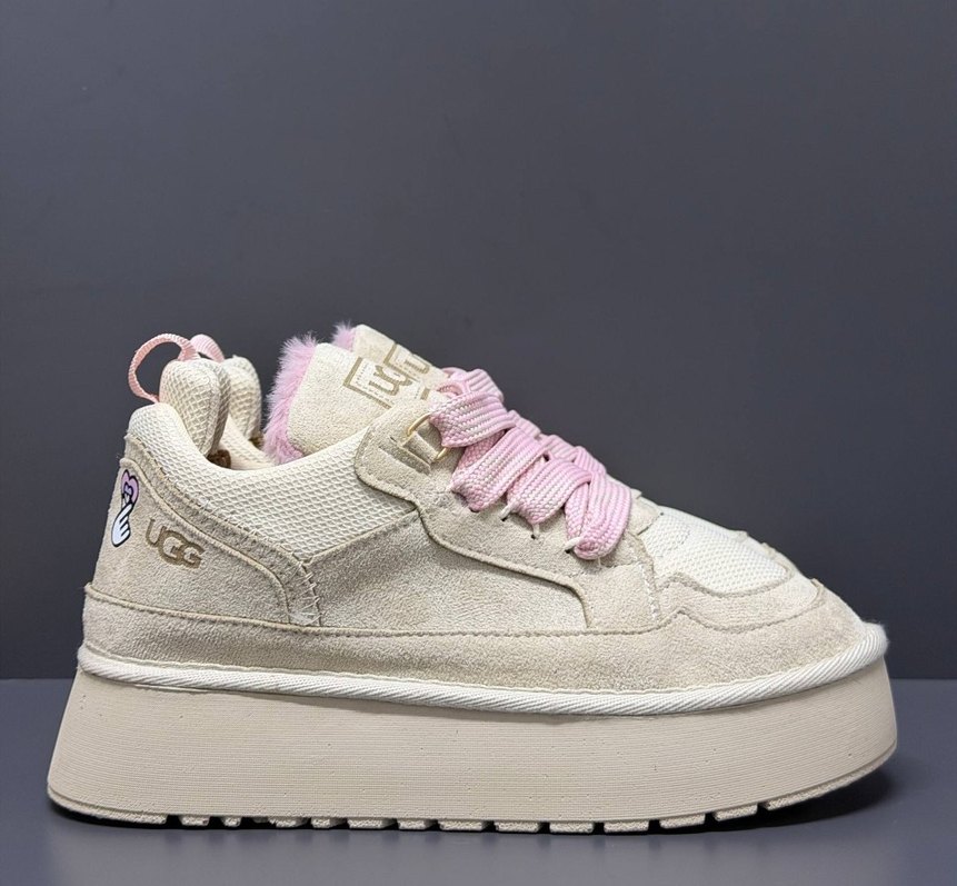 UGG Krem-Pembe Süet Sneaker — görsel 3/5