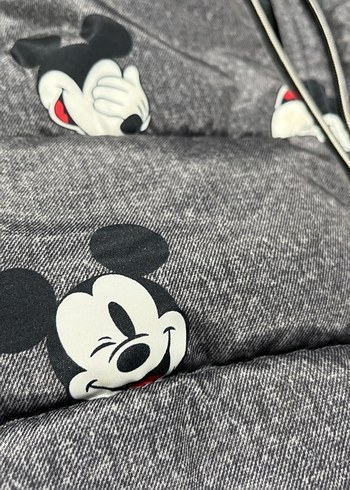 24-36 Ay Beden gri Renk Erkek Çocuk Gri Mickey Baskılı Mont