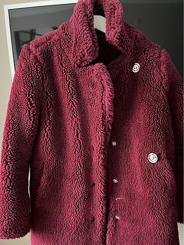 xs Beden bordo Renk Pelus mont