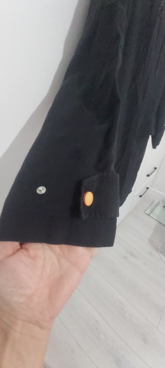 ikoll marka siyah fermuarli ince trenkot kap - Görsel 5