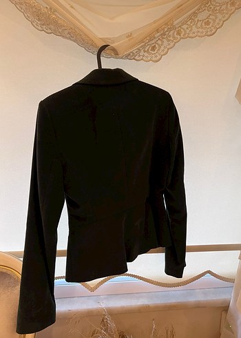 Kadın Süet Regular Fit Midi Blazer - Görsel 3