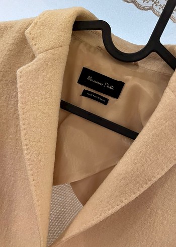 Bej Kadın Yün Ceket, Düğmeli, Ofis Şıklığı - Görsel 2