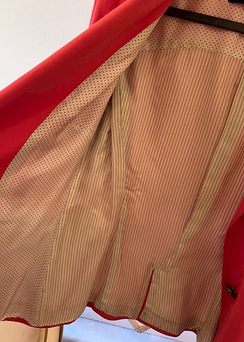 Kırmızı Düğmeli Kadın Blazer Ceket - Görsel 4
