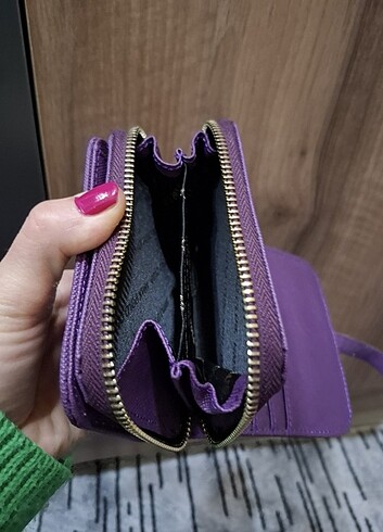  Beden mor Renk Yeni sayılı kullanıldı kaliteli cüzdan 