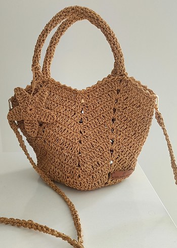 Dantel Detaylı Bohem Örgü Kadın Çanta - Görsel 3