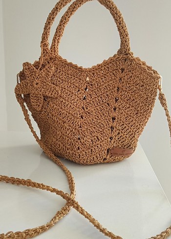 Dantel Detaylı Bohem Örgü Kadın Çanta - Görsel 5