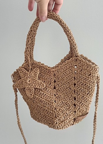 Dantel Detaylı Bohem Örgü Kadın Çanta - Görsel 2