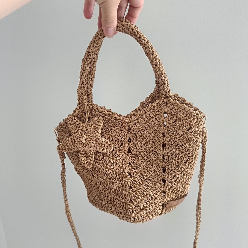 Dantel Detaylı Bohem Örgü Kadın Çanta - Görsel 2