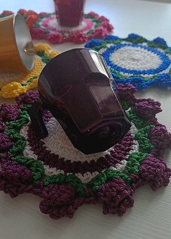 Renkli Bohem Örgü Bardak Altlıkları - Görsel 4