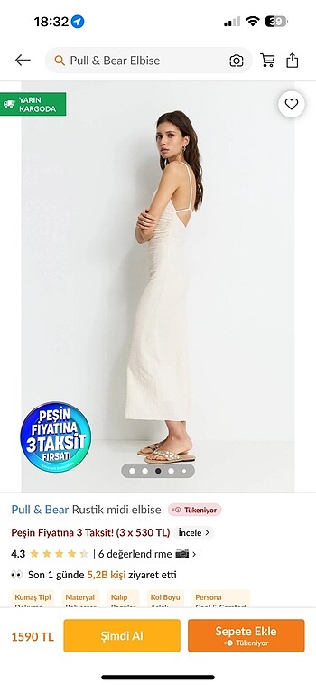 Pull and Bear Rustik elbise