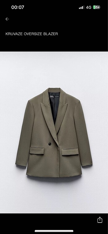 Zara haki blazer