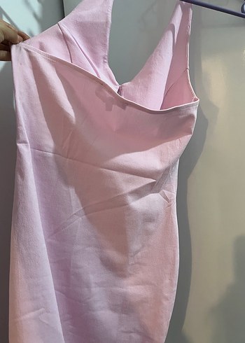 Koton Pembe Halter Yaka Mini Elbise