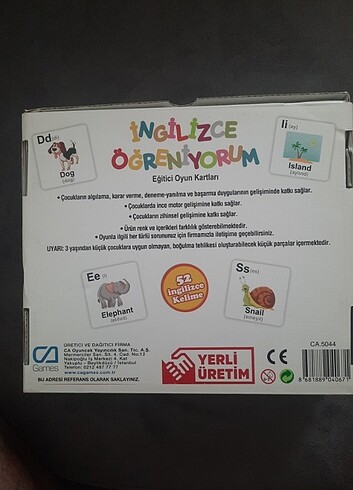 Beden İNGİLİZCE ÖĞRENİYORUM 52 KELİME 