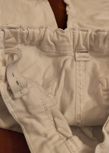 Beyaz 5-6 Yaş Çocuk Pantolon - Görsel 6