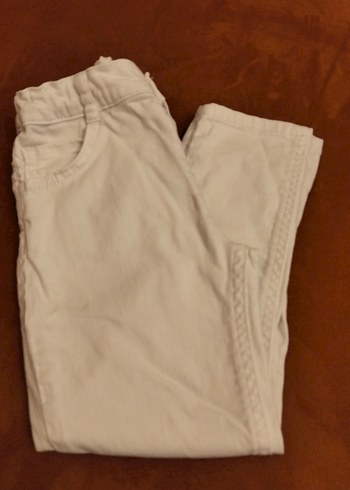 Beyaz 5-6 Yaş Çocuk Pantolon - Görsel 5