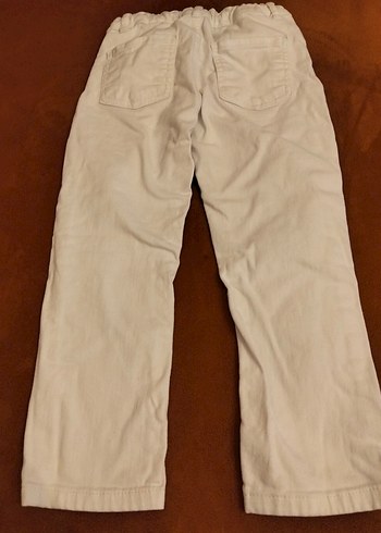 Beyaz 5-6 Yaş Çocuk Pantolon - Görsel 4