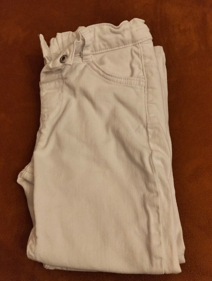 Beyaz 5-6 Yaş Çocuk Pantolon - Görsel 2