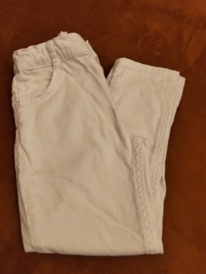Beyaz 5-6 Yaş Çocuk Pantolon - Görsel 5