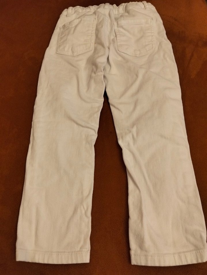 Beyaz 5-6 Yaş Çocuk Pantolon - Görsel 4