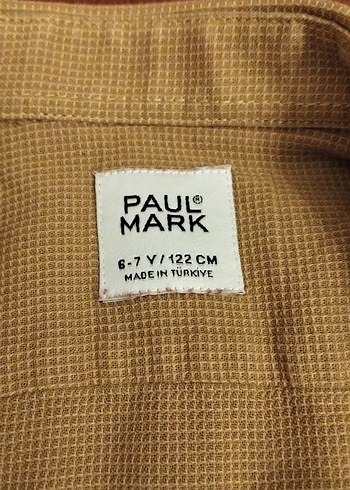 Düğmeli Hardal Sarısı Keten Çocuk Gömlek - Görsel 2