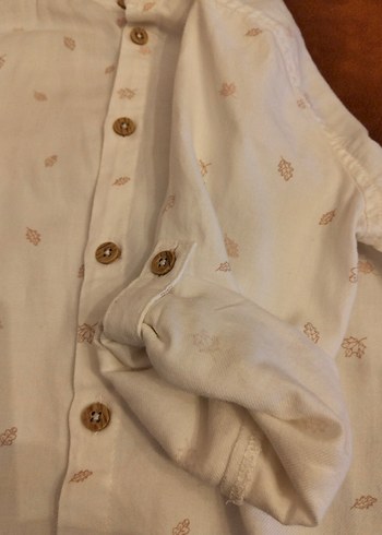 5-6 Yaş Desenli Hakim Yaka Pamuk Gömlek - Görsel 3