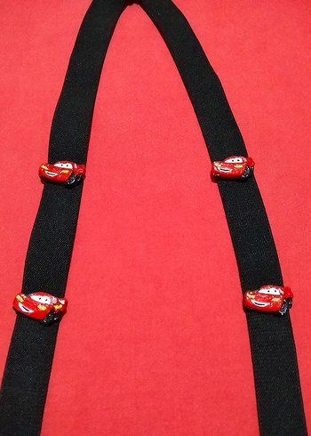 Kırmızı Siyah Şimşek McQueen Çocuk Askısı - Görsel 3