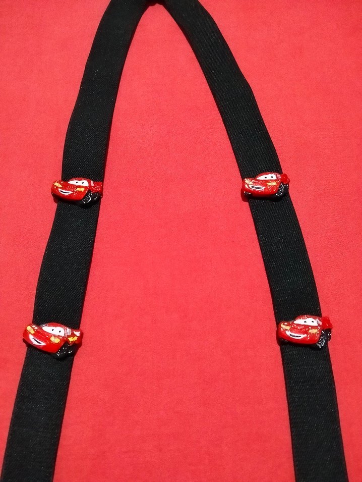 Kırmızı Siyah Şimşek McQueen Çocuk Askısı - Görsel 3