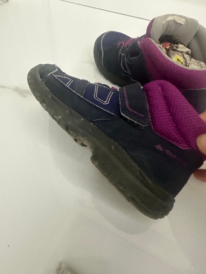 Mor Kız Çocuk Spor Ayakkabı  çırtçırtlu Bantlı - Görsel 3