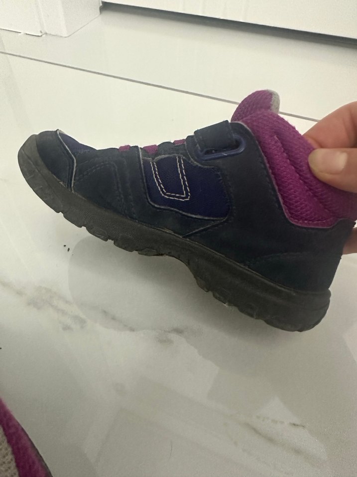 Mor Kız Çocuk Spor Ayakkabı  çırtçırtlu Bantlı - Görsel 4