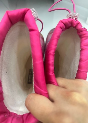 Renkli Kız Çocukları İçin Cırt Cırtlı Pembe Bot - Görsel 3