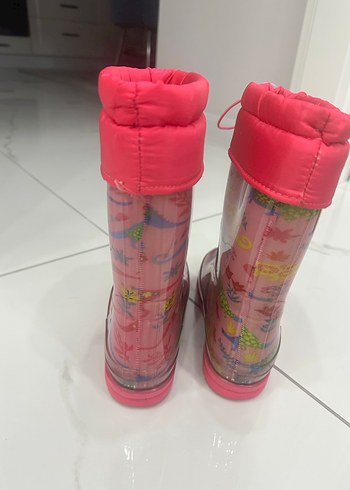 Renkli Kız Çocukları İçin Cırt Cırtlı Pembe Bot - Görsel 5