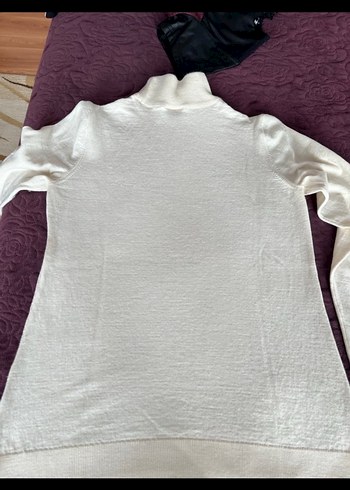 Kadın Beyaz Triko balıkçı yaka Boğazlı  Kazak - Görsel 8