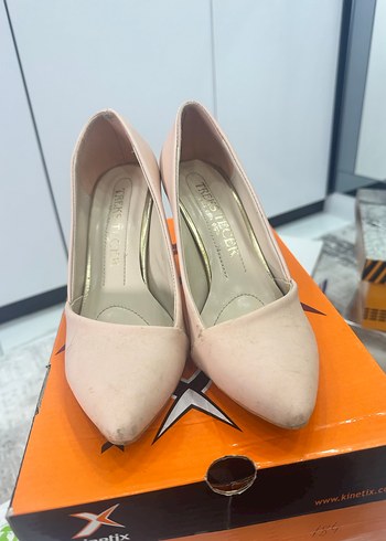 Pembe Bağcıklı Stiletto Kadın Ayakkabı - Görsel 2