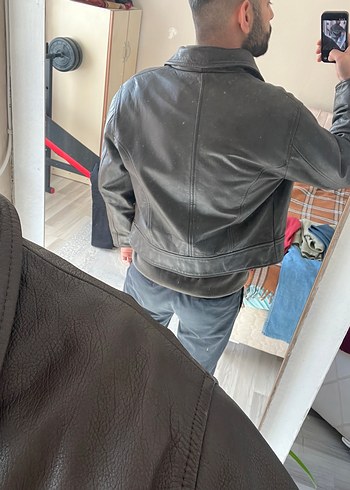 Orjinal loft deri ceket - Görsel 7