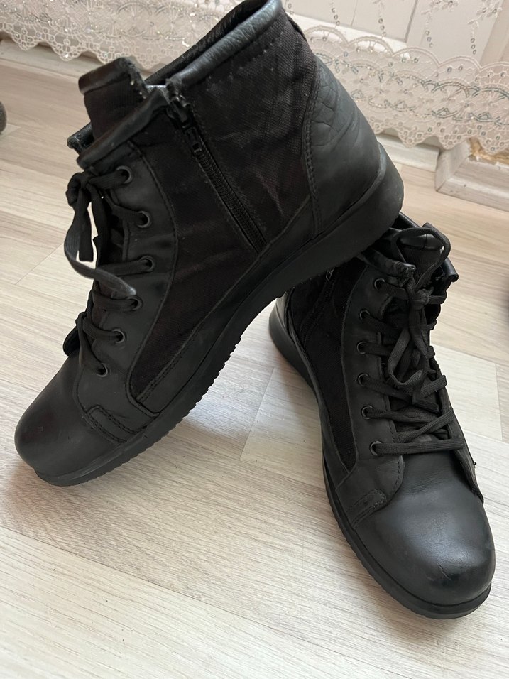 Siyah Deri Erkek bot - Görsel 2