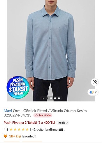 Mavi Uzun Kollu Erkek Gömlek