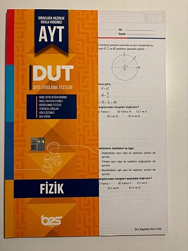 BES yayınları AYT fizik dut