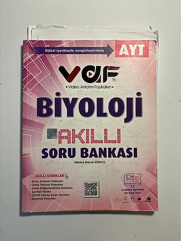 VAF yayınları AYT biyoloji soru bankası