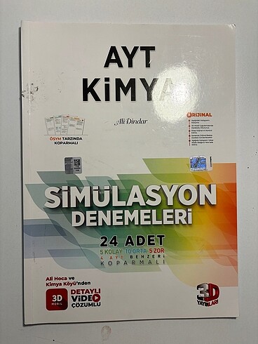 3D yayınları AYT kimya 24?lü deneme