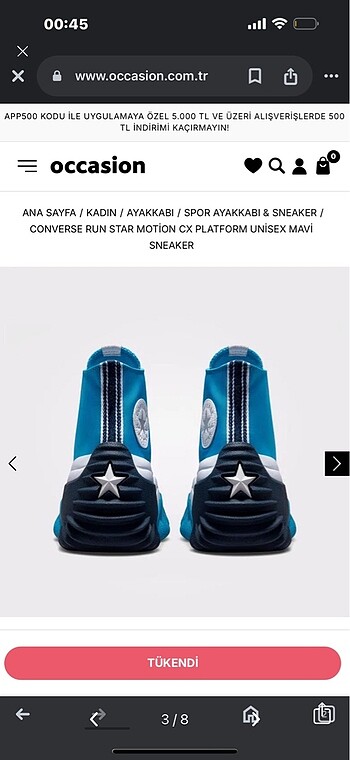 38 Beden Converse run star