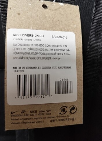 Beden Nike Elemental Sırt Çantası Nike gündelik orta okul Lise ünivers