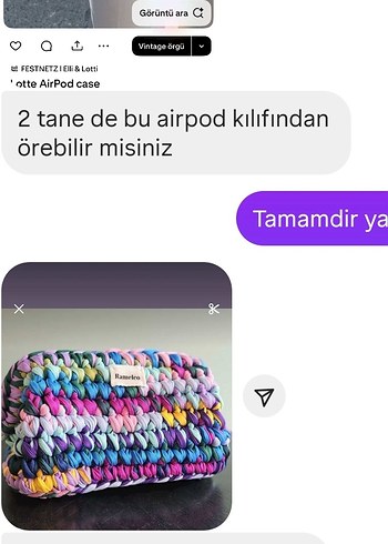 Çok Renkli Örgü Kadın Clutch Çanta