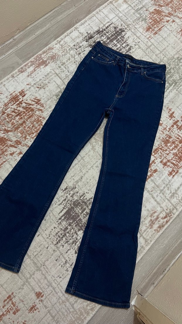 Koyu Lacivert Kadın Denim Jean - Görsel 2