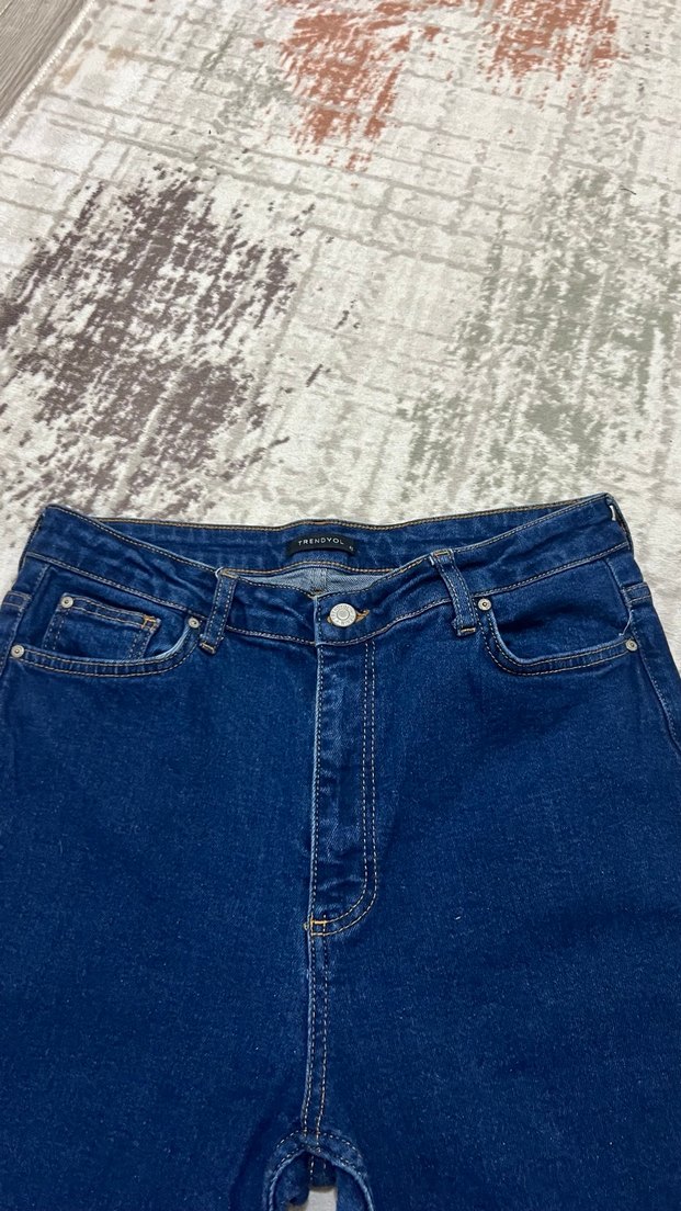 Koyu Lacivert Kadın Denim Jean - Görsel 4