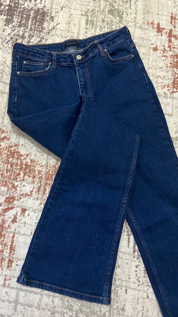 Koyu Lacivert Kadın Denim Jean - Görsel 5