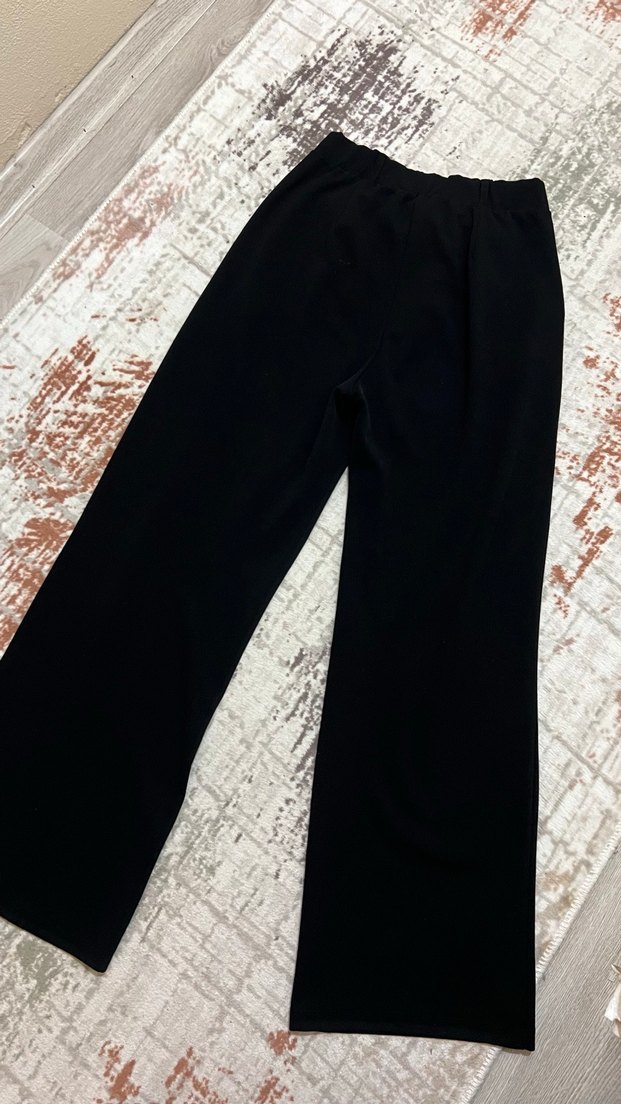 Siyah Kumaş Kadın Pantolon - Görsel 2