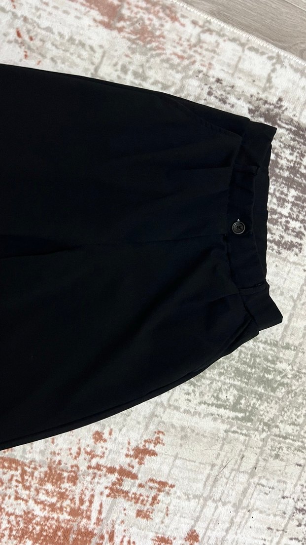 Siyah Kumaş Kadın Pantolon - Görsel 4